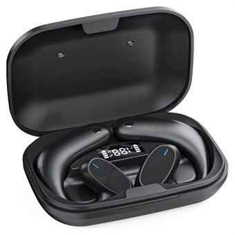 X6 Pro Bluetooth 5.0 Earhook Sports Headset Digital Display Trådlös Stereo Musikhörlur (CE-certifierad)