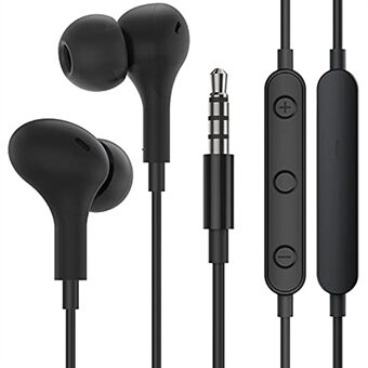 ME538 3,5mm Trådbunden Magnetisk Hörlur Inbyggd Mikrofon Sladdkontroll Telefon Dator Musik Spelheadset