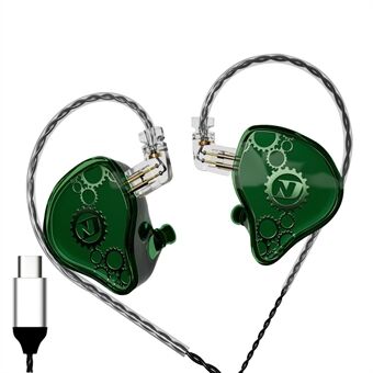 ND Venus Löstagbara Type-C trådbundna hörlurar HiFi-ljud industriella in-ear hörlurar (Ingen mikrofon)