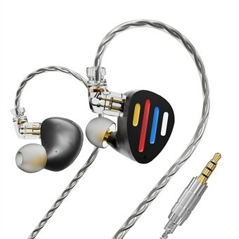 ND X12 Trådbundna Hörlurar 10mm Dynamisk Driver +5BA HiFi In-Ear Hörlurar med Avtagbar Kabel, Ingen Mikrofon