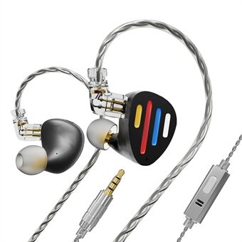 ND X12 Trådbundna Hörlurar 10mm Dynamisk Driver +5BA HiFi In-Ear Hörlurar med Avtagbar Kabel, med Mikrofon