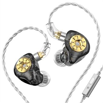 TRN ST1 Pro Avtagbara 3.5mm Trådbundna In-Ear Hörlurar HiFi Musik Justerbart Headset med Mikrofon