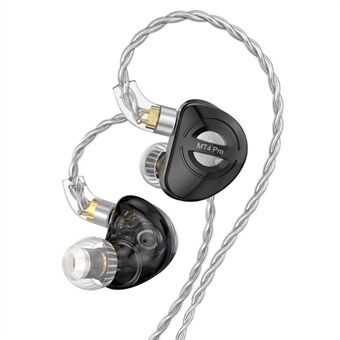 TRN MT4 PRO Avtagbara 3,5 mm Trådbundna In-Ear Hörlurar Dubbel Dynamisk Driver HiFi Headset, utan mikrofon