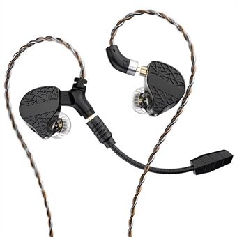 TRN Mars Avtagbara 3,5 mm Trådbundna In-Ear Hörlurar 3-Units Vibrations Gaming Headset med Mikrofon, 1,2 m