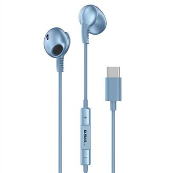 DUDAO X14S 1,2m Type-C Plug Trådbundna Hörlurar Semi-In-Ear Hörlurar med Mikrofon