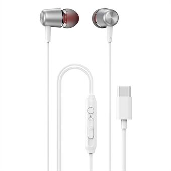 DUDAO X1ProT Type-C Trådbundna In-Ear Hörlurar HiFi-ljud Hörlurar för iPhone Huawei