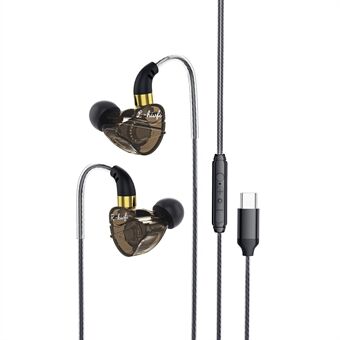 ESSAGER 1.2m Type-C-anslutning Hörlurar med in-ear-design och inline-kontroll för sport