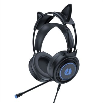 BATXELLENT H28 Cat Ears Design Over-ear trådanslutna hörlurar 7 färger Ljusskiftande spelheadset