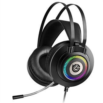 GT9 RGB Light Design Head trådad stereoljud E-sporthörlurar Datorspelheadset med justerbar vinkelmikrofon