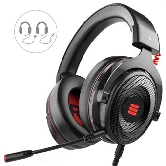 EKSA E900 Pro för Xbox PC Wired Gaming Headset Virtual 7.1 Surround Sound USB/3,5 mm LED-hörlurar med mikrofonvolymkontroll