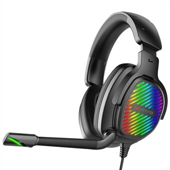 IMYB A82 PC Gaming Hörlurar HD HiFi Sound Headset med RGB Gradient Light och bekvämt huvudband