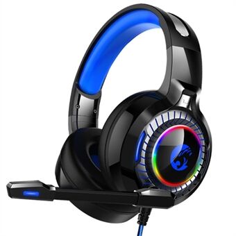 IMYB A60 RGB Light PC Gaming Headset Low Delay Brusreducerande mikrofonhörlurar - Grå