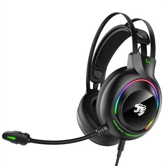 IMYB A22 Over Ear-trådbundna hörlurar med justerbar mikrofon Stereo RGB-spelheadset