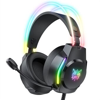 ONIKUMA X26 E-sports-spelheadset med RGB-ljusreducering, trådbundna hörlurar