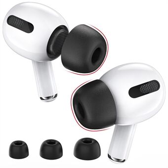 AHASTYLE WG28 3 par S / M / L storlek Earbuds-överdrag för Apple AirPods Pro / AirPods Pro 2 Memory Foam-inställningar för in-ear hörlurar.