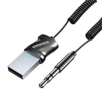 ESSAGER Bluetooth-adapter Spiralkabel 3,5 mm Jack Ljudmottagare