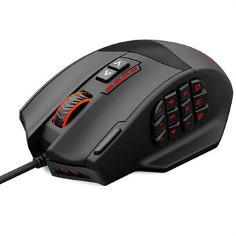 E-YOOSO X39 USB Trådbunden Dator Mus Ergonomisk Gaming Mus med 12 Sidoknappar