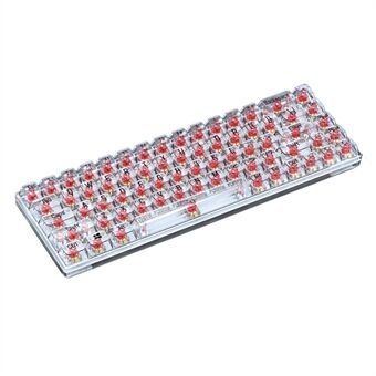 T-WOLF T40 150cm trådanslutet mekaniskt tangentbord med Clear Keycaps