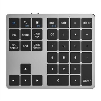 K-35 Bluetooth Keypad Slim 35-tangenter 2.4G+Bluetooth Dual-läge Tangentbord