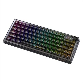 ATTACK SHARK K75 RGB Trådlöst Hot-Swappable Mekaniskt Tangentbord Tre Lägen Bluetooth Genomskinligt Tangentbord