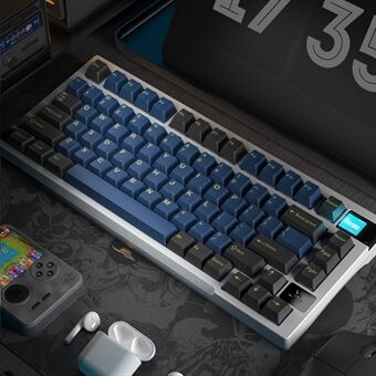 DARMOSHARK K8 Bluetooth / Trådbunden / 2.4G Trådlöst Tangentbord med RGB-bakgrundsbelysning, Gaskettstruktur, Mekaniskt Tangentbord