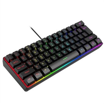 Y-FRUITFUL K401 Trådbundet Tangentbord 61-Tangents RGB Bakgrundsbelyst Dator Kontor Gaming Tangentbord