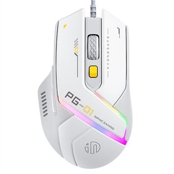 INPHIC PG1 USB trådbunden E-sport gamingmus RGB ljus dator laptop mus