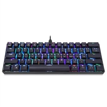 MOTOSPEED CK61 Gaming Mekaniskt Tangentbord USB Kabelanslutet 61-tangenters RGB LED Bakgrundsbelysning för PC Dator Gamer