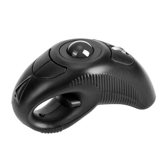 Y-10W Trådlös USB Handhållen Finger Trackball-mus med Laserpekare för Vänster / Höger Hand (Ingen Batteri)