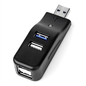 HUB19 Duckbill Form Mini USB Splitter 4-portars USB Hub Extender, USB3.0x1 + USB2.0x3