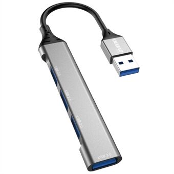 DUDAO A16T 4-Portars USB-hubb aluminiumlegeringsdockningsstation, 3x USB 2.0 + 1x USB 3.0 portar - Typ