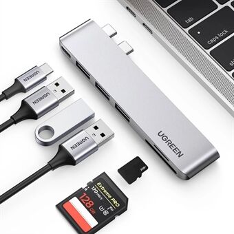 UGREEN 60560 USB-C Hub Splitter Adapter Thunderbolt 3 Dock Kortläsare för MacBook Pro/Air