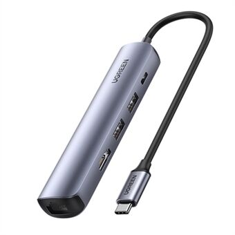 UGREEN USB C Hub Typ C 3.1 till 4K HD RJ45 PD Converter USB 3.0 Adapter för MacBook Air Pro 2020 PC Stöd 5 Gbps dataöverföring