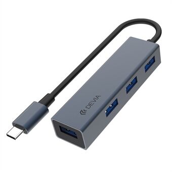 DEVIA Type-C Hub USB-C 3.1-adapter till 4 x USB 3.0 för bärbar dator