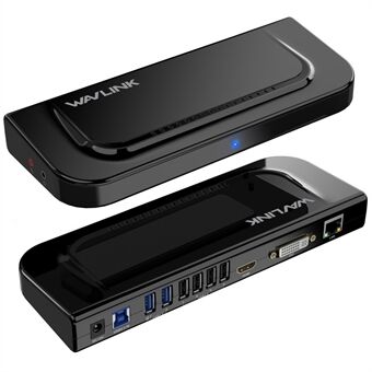 WAVLINK UG49DK4 Dubbel Bildskärm Stöder DVI / HDMI / VGA Gigabit Ethernet USB-C 3.0 Universell Laptop Dockningsstation