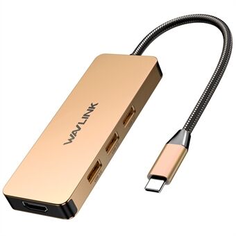 WAVLINK UHP3416 7-i-1 USB-C till 4K HD 100W PD-laddning SD/TF-kortläsar-dockningsstation