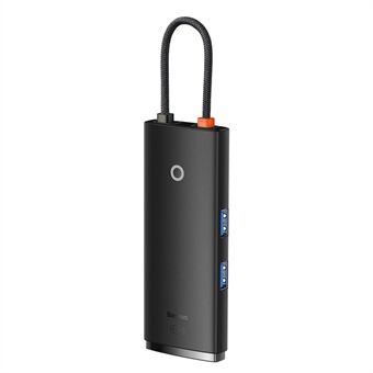 BASEUS Lite Series 6-portars Type-C HUB Type-C till HD+USB3.0*2+PD+TF Dockningsstation - Svart