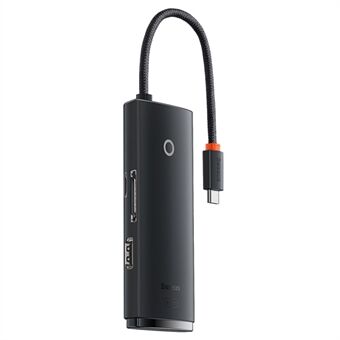 BASEUS Lite Series 6-Port Type-C HUB Dockningsstation (Type-C till HD+USB3.0*2+Type-C Data+TF) - Svart