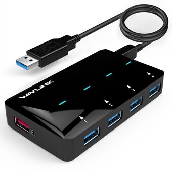 WAVLINK WL-UH3042P1 USB3.0 4-Port Hub 2.4A snabbladdningsadapter för tangentbord och mus