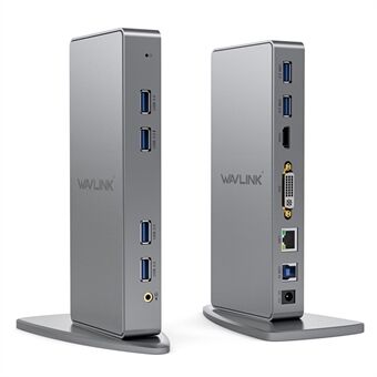 WAVLINK WL-UG39DK7 USB3.0 Multi-Screen Graphics Card Universal Docking Station USB3.0 till DVI / VGA / HD Hub Adapter.