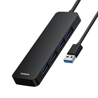 BASEUS UltraJoy Series HUB Lite 150CM Kabel USB Adapter till 4 x USB 3.0 Stöd för 5Gbps Överföringshastighet - Svart