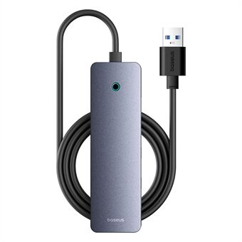 BASEUS UltraJoy-serien BS-OH080 150cm 4-Port USB3.0 HUB Lite med Type-C 5V, USB Dockningsstation, Mörkgrå