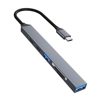 ADS-807 Multi-Port Hub Typ-C-adapter för PD 100W-laddning USB-kortplats för dataläsning