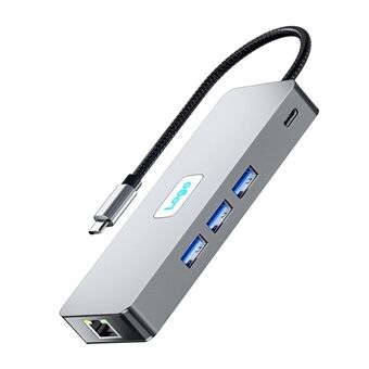 BYL-2401 8-i-1 USB-C till DisplayPort HD 4K Dockningsstation Adapter PD 100W Ethernet-anslutning