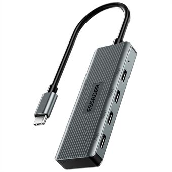 ESSAGER EHB4C-HT0G-P Type-C Hub 10Gbps USB-C Dataöverföring Dongel 4-Port Adapter OTG Omvandlare