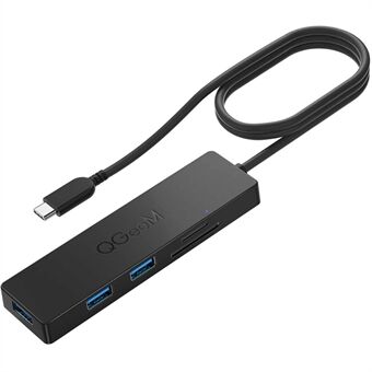 QGEEM QG-UH05-2C 0,8m 5 i 1 Type-C Hub Multi-Portar USB C Dockningsstation Ultra Slim Hub Kompatibel med SD / TF / 3 USB3.0