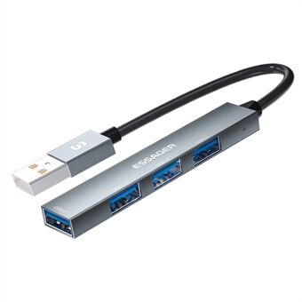 ESSAGER 4-in-1 USB Hub 4 USB2.0 Ports Splitter Tablet Laptop Aluminum Alloy Adapter - USB
