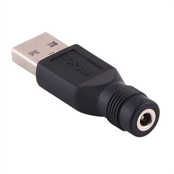 10 st likströmskontakt 3,5 x 1,35 mm hane till USB 2.0 hane-adapter