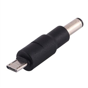 10 st likströmskontakt 5,5 x 2,1 mm hane till mikro USB hane-adapter