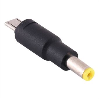 10 st likströmskontakt 5,5 x 1,7 mm hane till mikro USB hane-adapter